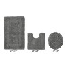 Lux Premium 100% Cotton  Ultra-Soft Tufted Solid Reversible 3 Piece Bath Rug Set, Water-Absorbent, Durable, Machine Washable Bathroom Rug - 2 of 4