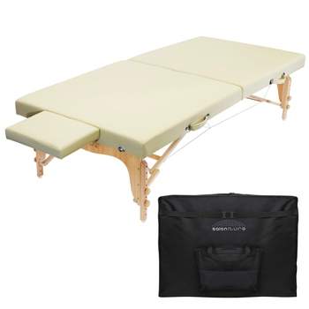 Saloniture Portable Physical Therapy Treatment Massage Table - Cream