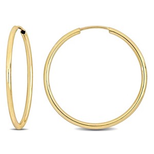 EVERLY JEWELRY | 14k Gold Hoop Earrings - Multiple Metal Color Options - 1 of 4