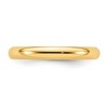 Black Bow Jewelry 2mm to 6mm 14K Yellow Gold Domed Comfort Fit Band - 3 of 4