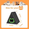 FONTOI Cat House Triangles Cats Shelter Feral with Escape Door of Cat Pattern Indoor Outdoor Easy Install Clean Balcony, Black, 23.82"*25.59"*25.67" - 3 of 4