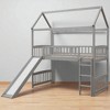 Twin Size Loft Bed with Slide and Guardrails, Wood Playhouse Loft Bed Frame for Kids with Ladder - 4 of 4