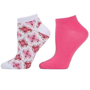 Natori Bohemian Florals Shorties Socks 2-Pack 9-11 - 1 of 1