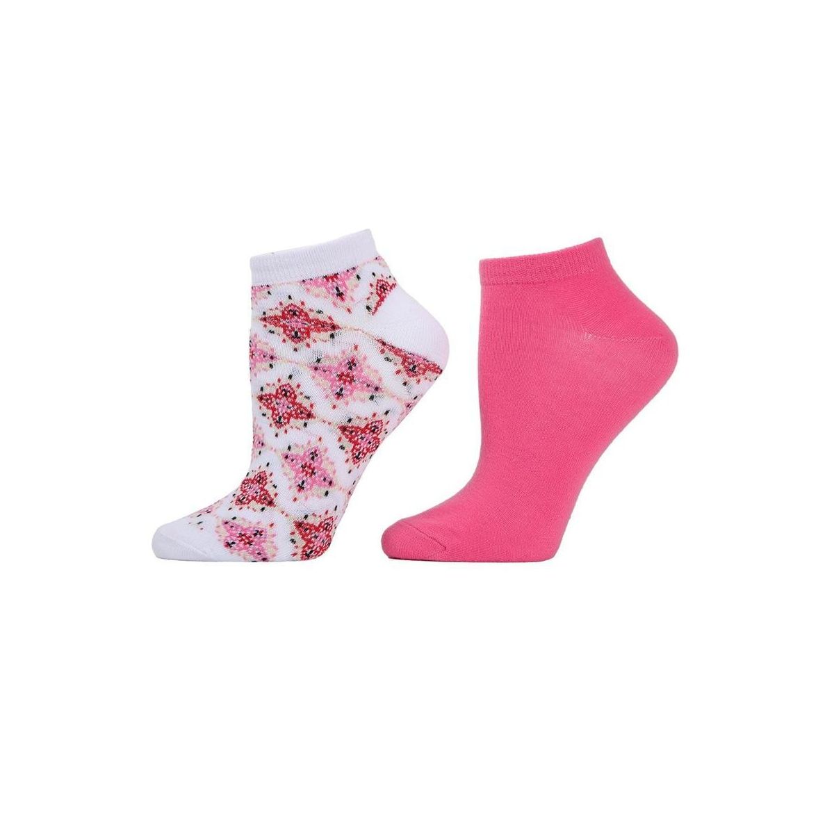 Natori Bohemian Florals Shorties Socks 2-Pack 9-11 - thumbnail 3