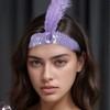 Unique Bargains Women's Feathers Faux Diamond Headbands 1 Pc - 2 of 4