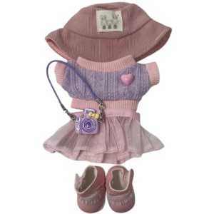 Doll Clothes Superstore 6-Piece Photographer Adventure Outfit for 17.5 cm Labubu Dolls - 1 of 4