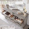 SinCiDo Farmhouse 7 Drawer Dresser, 54" Wide Wood Bedroom Furniture w/ Natural Texture & Metal Handles for Living Room, Hallway - 4 of 4