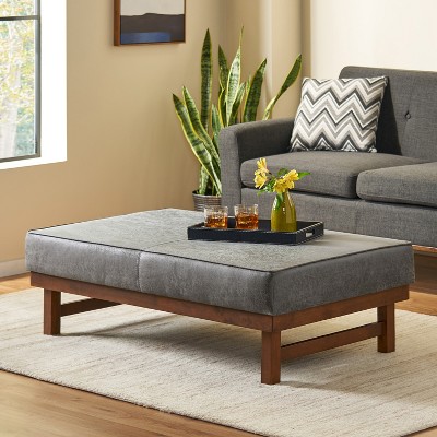 Christopher Knight Home Temzyl Modern Cocktail Upholstered with Rubberwood Ottoman