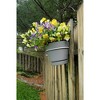 Esterno Metal Wall Ring White Planters; Wall-Mounted Garden Pot Holders Indoor / Outdoor - 4 of 4