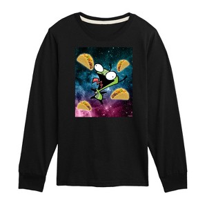 Boys' - Invader ZIM - ZIM Loves Tacos Long Sleeve Graphic T-Shirt - 1 of 4