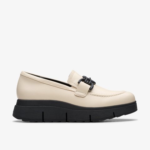 Обувь Clarks Womens Loriini Izzy Cream Leather Shoes 12 Medium