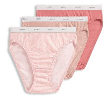 Jockey Womens Elance French Cut 3 Pack Underwear French Cuts 100% Cotton 7  Clear Waters/dotted Paisley Pastel/pinot Noir : Target