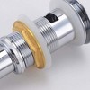KubeBath KubeBath Solid Brass Construction Pop-Up Drain With Overflow - Chrome - 3 of 4