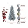 King Of Christmas Snow Flocked Hinged Slim Artificial Christmas Tree Unlit, Queen Flock Xmas Tree - 2 of 4