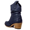 Charles Albert Women's Modern Western Cowboy Distressed Boot with Pull-Up Tabs in Navy Size 6 - 4 of 4