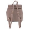 CTM Women's Synthetic Leather Backpack with Buckle Flap - 2 of 3