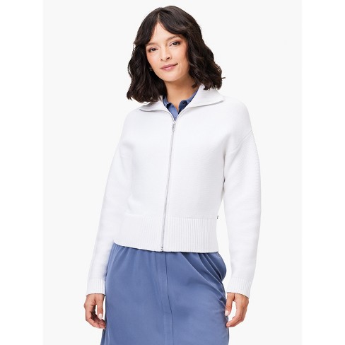 Nic + Zoe Women's Nic + Zoe Women's Zip Front Sweater Jacket - Paper ...