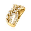 Ross-Simons 1.00 ct. t.w. Diamond Openwork Ring in 14kt Yellow Gold - 3 of 4