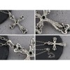 Alilang Vintage-Inspired Gothic Cross Pendant Necklace with Black Crystal Accents - 2 of 4