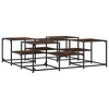 vidaXL Coffee Table Smoked Oak 47.6 in.x47.6 in.x15.7 in. Engineered Wood - 2 of 4