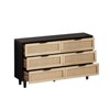 KTMBDW 6 Drawer Rattan Dresser for Bedroom Wood Boho Dressers with Natural Real Rattan Drawer, Modern Chest of Drawers Beside Table for Living Room - 4 of 4