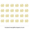 Big Dot of Happiness Gold Glitter 60 - No-Mess Real Gold Glitter Cut-Out Numbers - 60th Birthday Party Confetti - Set of 24 - 2 of 4