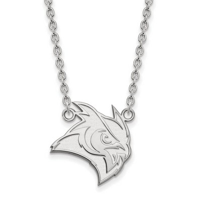 Black Bow Jewelry 10k White Gold Rice Owls NCAA Necklace 18 Inch