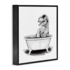 Stupell Industries Funny T-Rex Bathtub Washroom, 17" x 17" - 3 of 4