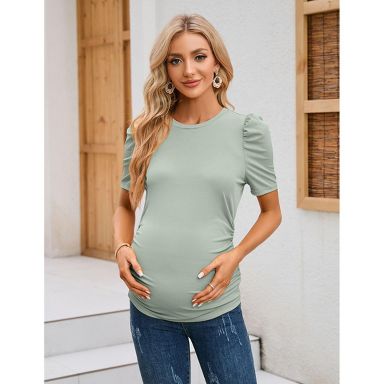 BUIgtTklOP Maternity Shirts for Women Plus Size Clearance Solid Color Side Ruched Pregnancy Tee Top Tunic Blouse Casual Short Sleeve Round-Neck Mama Clothes The best gift for Mommy S-XXL BUIgtTklOP Maternity Shirts for Women Plus Size Clearance Solid Color Side Ruched Pregnancy Tee Top Tunic Blouse Casual Short Sleeve Round-Neck Mama Clothes The best gift for Mommy S-XXL