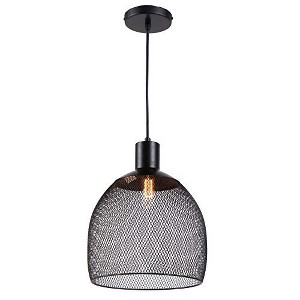 Chloe Lighting IRONCLAD Industrial 1 Light Textured Black Mini Ceiling Pendant 11.5" Wide - 1 of 2