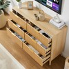 RISOKEYS Drawer Modern Wood Rattan Chest of Dressers,with Storage,Bedside Dresser for Closet,Living Room,Natural - 2 of 4