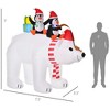 QingMoon 7 FT Christmas Inflatable Outdoor Decorations, Polar Bear and Penguins Blow Up Yard Decor, Waterproof for Patio, Porch, Lawn and Garden - 3 of 4