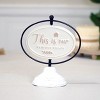 VIP Metal 9 in. White Oval Tabletop Sign Our House - 2 of 4