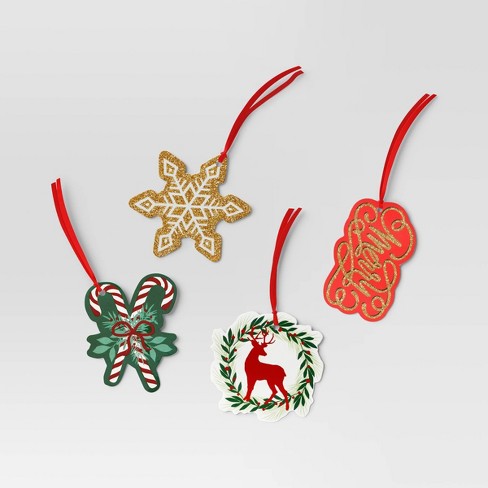 50ct Peel & Stick Christmas Gift Tag Red/black/white - Wondershop™ : Target