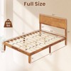 Infans Full Size Bed Frame w/Headboard Wooden Slats Support 9" Under-bed Storage Space - 2 of 4