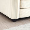 UPHA Rectangular Ottoman Footstool in Corduroy Fabric and Cushions - 2 of 4