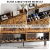 Shoe Storage Cabinet with 4 Flip Drawers, 2 Tier Free Standing Shoe Rack with 2 Cubbies, Hooks & Metal Frame, Narrow Shoe Storage for Entryway - 4 of 4