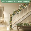 COZONY Golden Elegance Christmas Garland with LED Lights, Battery Operated Holiday Garland with Pine Cones and Bows for Indoor Outdoor Decor - 3 of 4