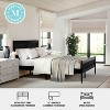Martha Stewart Queen Jax Solid Wood Platform Bed Black - 3 of 4