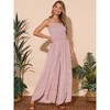 INSPIRE CHIC Women's Printed Overalls One Piece Sleeveless Split Wide Leg with Pockets Jumpsuits - 3 of 4