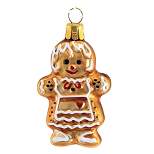 Golden Bell Collection Czech Gingerbread Girl  -  1 Ornament 2.75 Inches -  Christmas  -  Nvv144  -  Glass  -  Brown