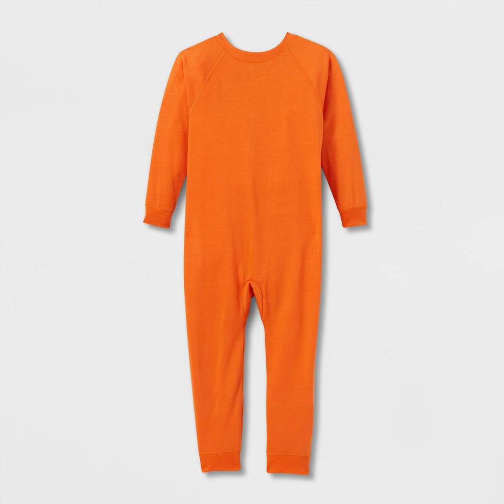 Size 3T Toddlers' Adaptive Reversible Pajama Jumpsuit - Cat & Jack Orange 3T