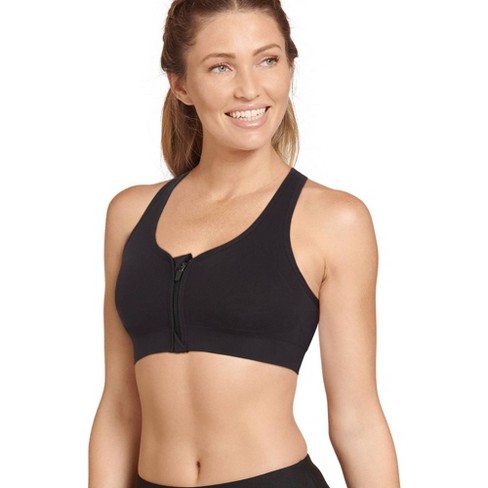 Yoga Bras for Women Zip Front Medium Support Cross Back Sports Bra Wirefree  Workout Post Surgery Bra Crop Tops