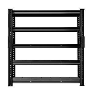 BSMTEK Heavy Duty Garage Storage Shelving 48 x 24 x 72 Inch 5 Tier Metal Rack with Wire Grid Shelves Black - 1 of 4