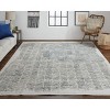 Elias Modern Abstract Green/Blue/Ivory Area Rug - 2 of 4