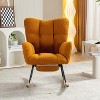 CAVINAS Comfy Rocking Chair, Modern Accent Chair Teddy Fabric Sofa Chair for Bedroom, Living Room - 2 of 4
