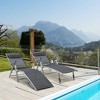 Tangkula 2PCS Patio Lounge Chair Rustproof Aluminum Folding Chaise w/ Adjustable Backrest & Footrest - 2 of 4