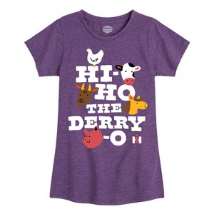 Girls' - Case IH - Hi Ho the Derry O Fitted Short Sleeve Graphic T-Shirt - 1 of 4