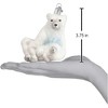 Old World Christmas Glass Blown Ornament For Christmas Tree, Polar Bear With Cub - 3 of 4