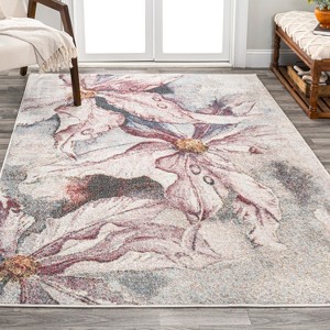 Pastello Modern Abstract Muted Flowers Area Rug - JONATHAN Y - 1 of 4
